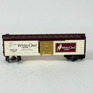 Lionel  White Owl Box Car Vintage 6-7707 Model Train Car Rarity Train Collector